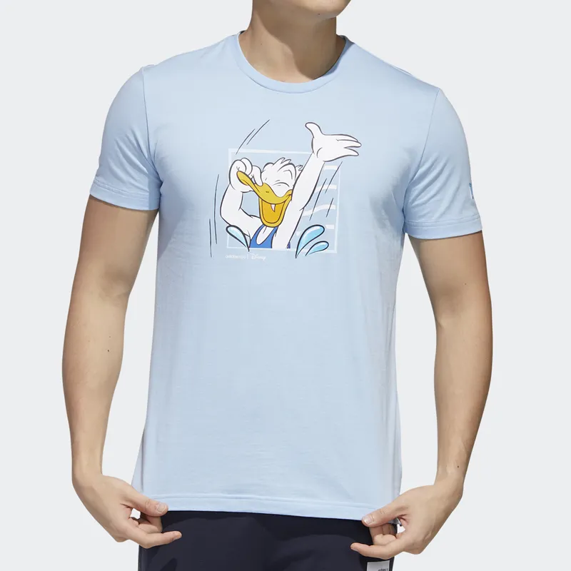 Adidas Neo Straight T Shirt Unisex Pink Blue-2