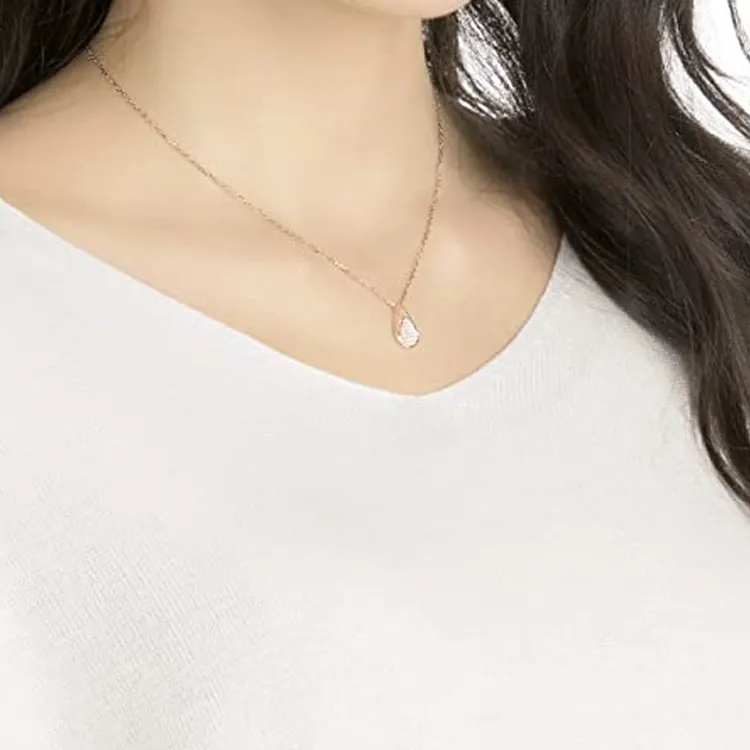 Swarovski Ginger Rose Gold Tone Plated, Crystal Necklaces Women's Rose Gold-2