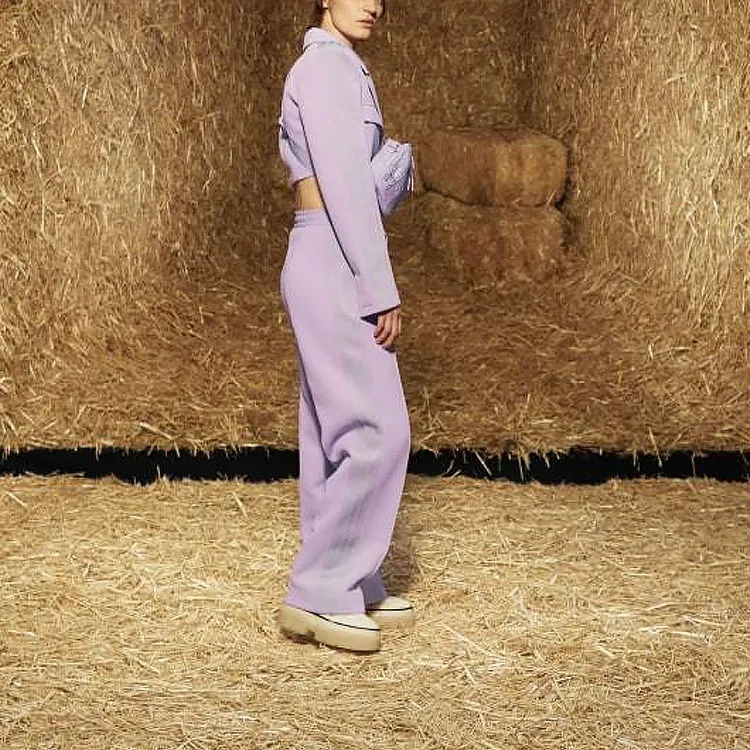 Adidas Ivy Park 3 Stripes Suit Pants Purple Glow-4