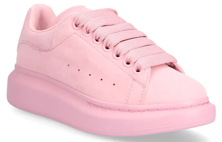 Alexander McQueen Low Top Stylish Skateboarding Shoes Women's Pink-1