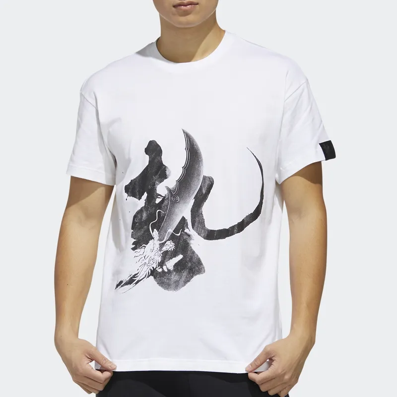 Adidas T Shirts Men White-3