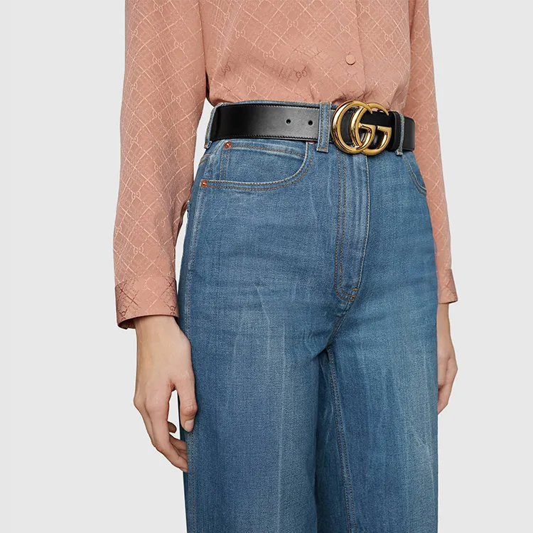 GUCCI Leather Belts Men Black-2