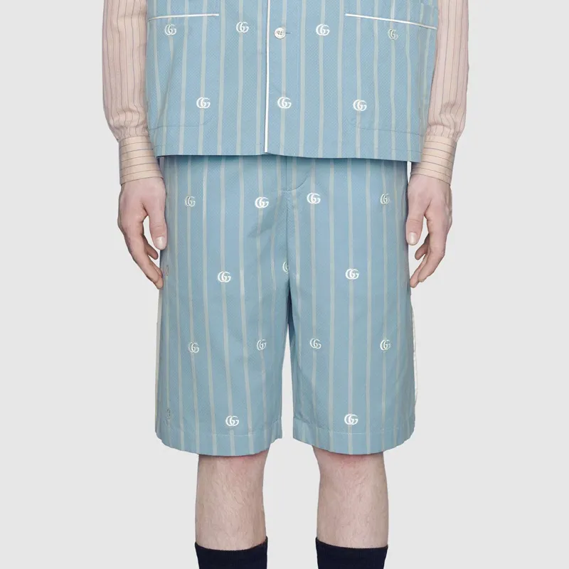 GUCCI Double G Stripe Shorts-1