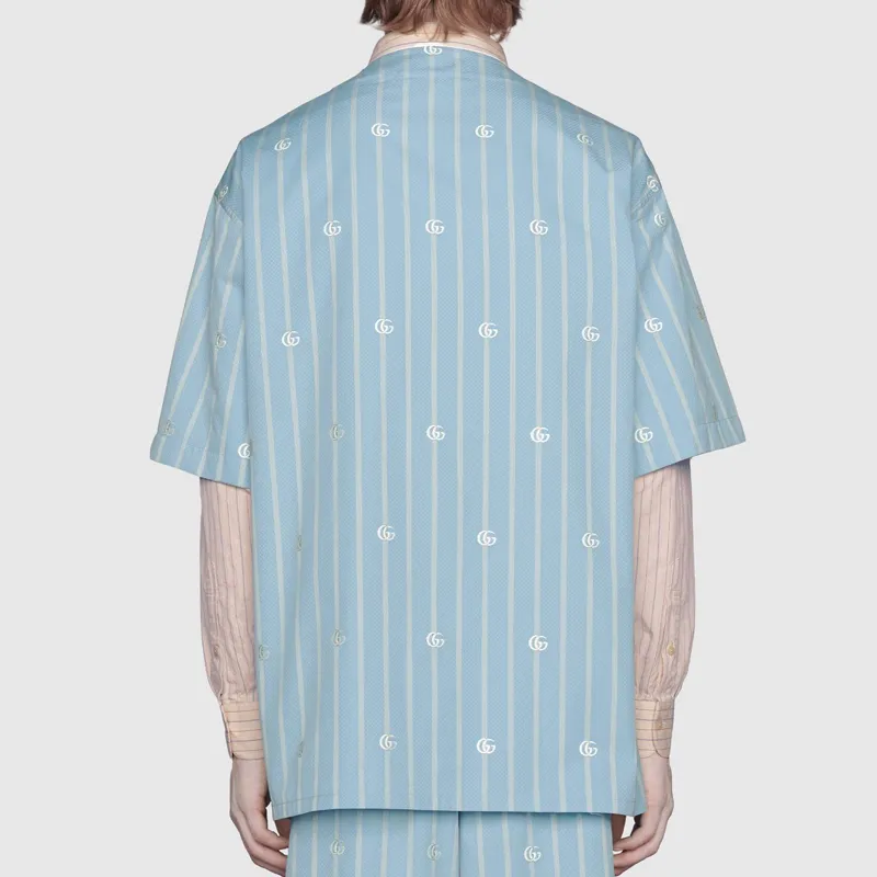 GUCCI Shirts Men Blue-2