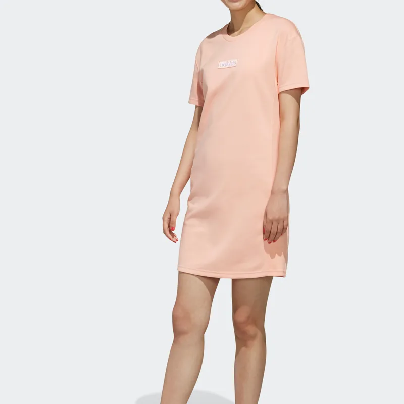 Adidas Neo Short Sleeved Dresses Women's Pink-2