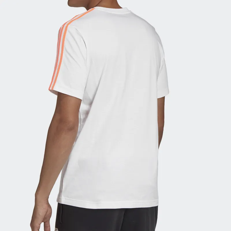 Adidas T Shirt Men's White/Signal Orange-3