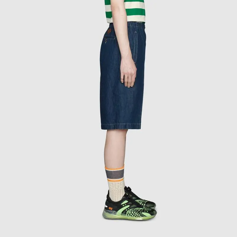 GUCCI Denim Shorts Men's Dark Blue-4