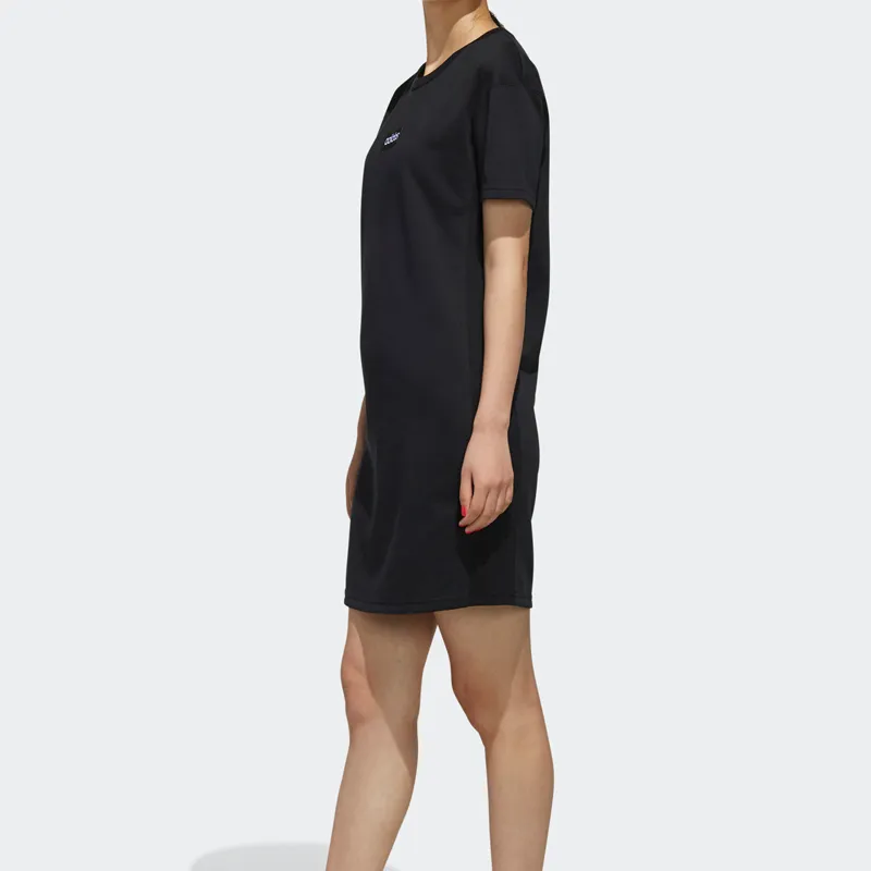 Adidas Neo Short Sleeved Dresses Women's Black-4