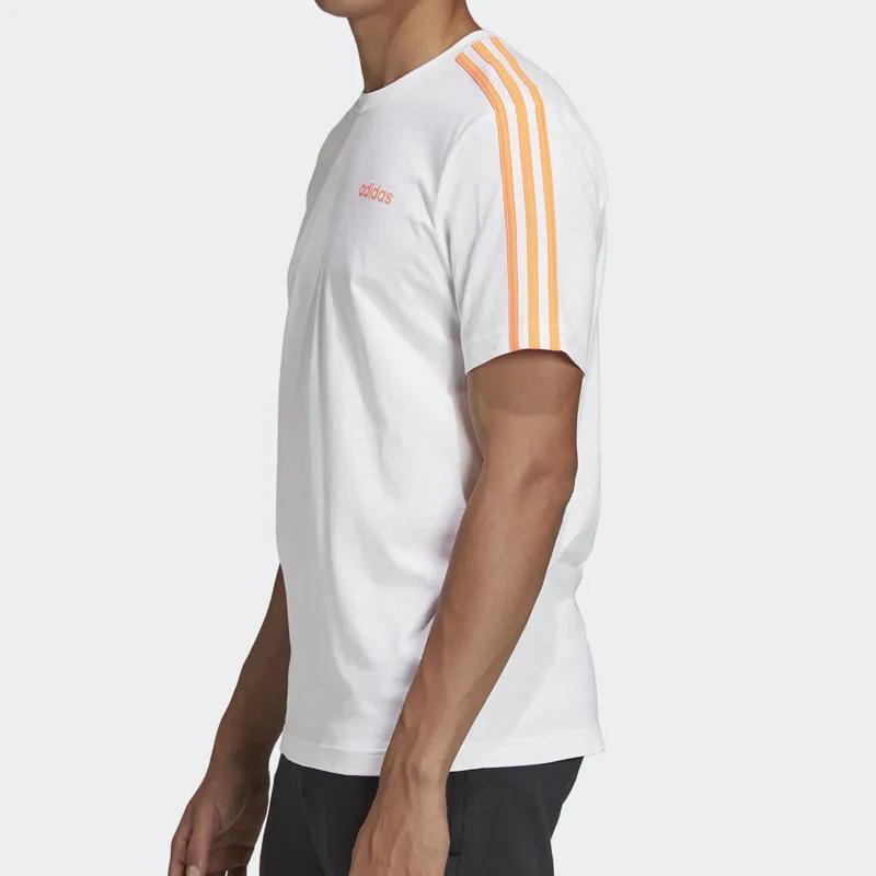 Adidas T Shirt Men's White/Signal Orange-4