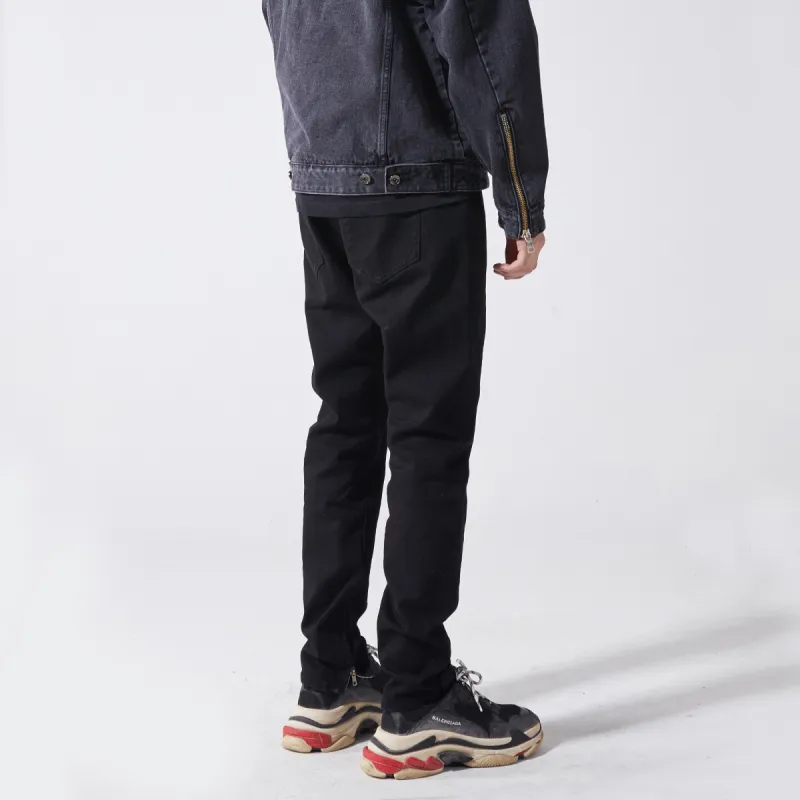CLIMAX VISION Jeans Spring And Fall Unisex Black-5