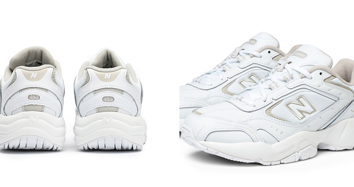 New Balance 452 White Light Cliff Grey Women's - POIZON