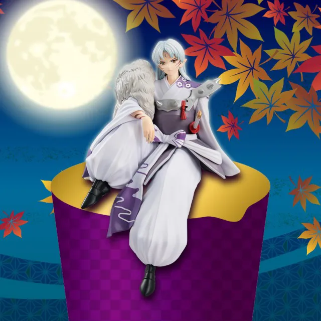FURYU Sesshomaru Compressed Instant Noodle Figure Inuyasha Warring States Era Fudoki Figure 14cm Bonus Gifts-1