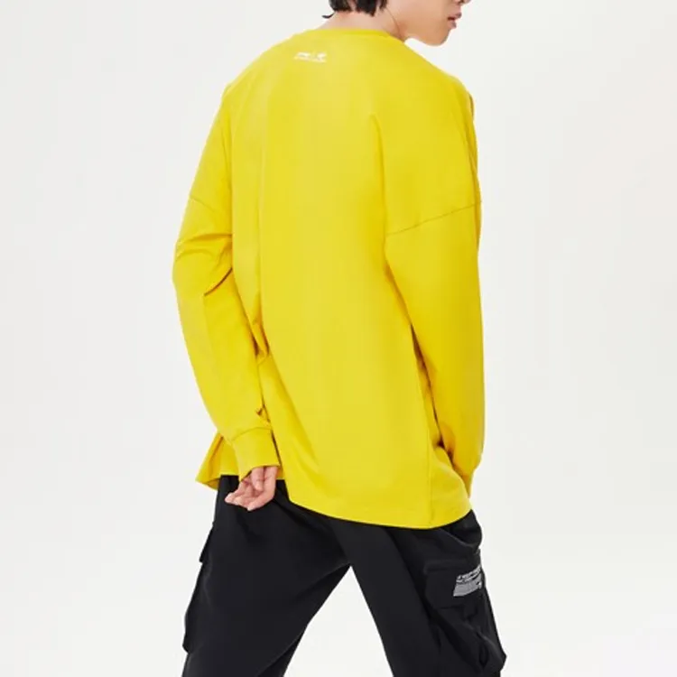 LiNing T Shirt Men's Pink Butterfly Yellow-3