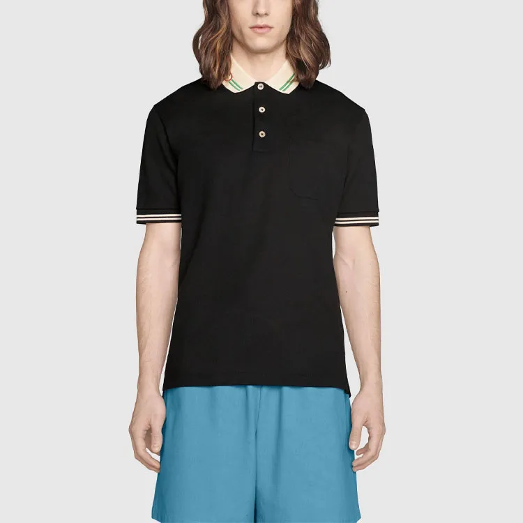 GUCCI Polo Shirts Men Black-2