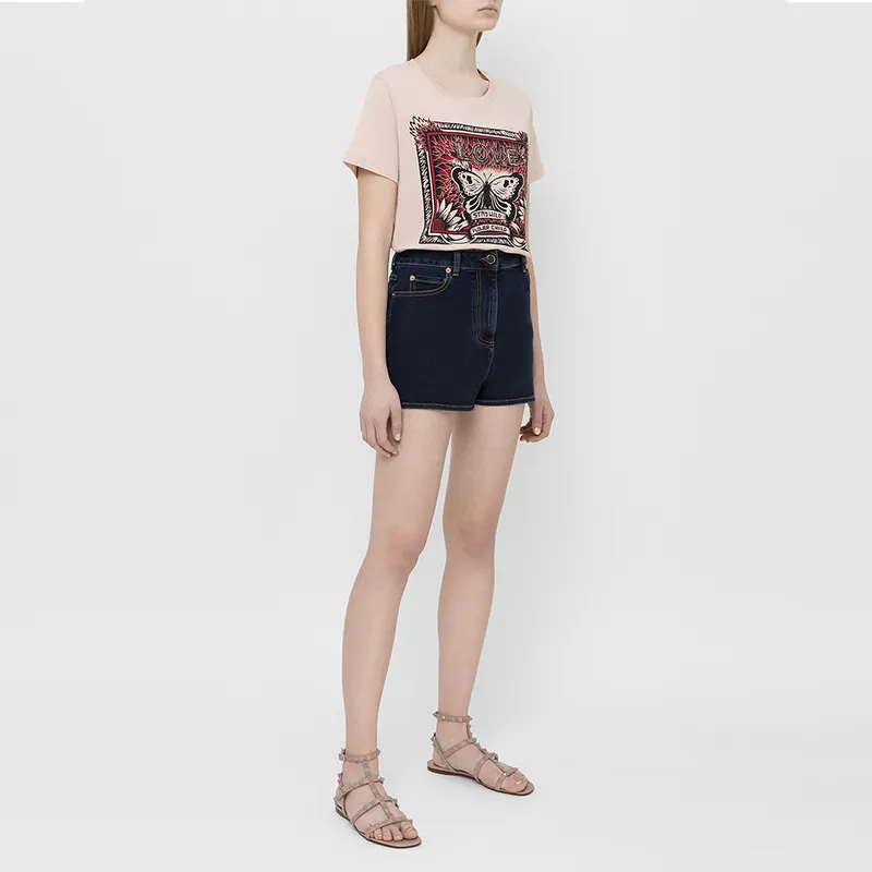 Valentino Denim Shorts Women's Dark Blue-1