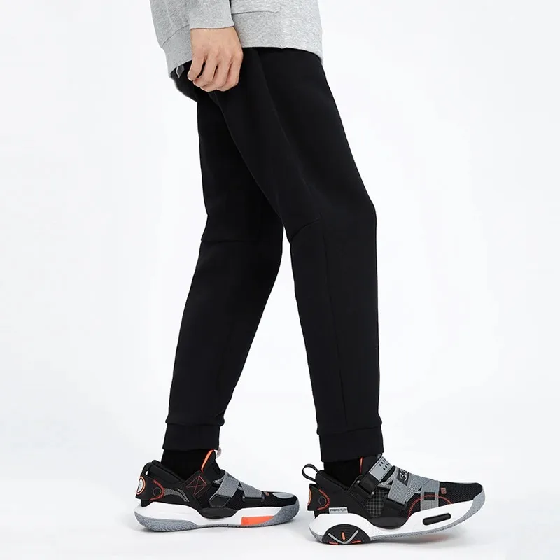 LiNing Knitted Sports Pants Men's Black-5