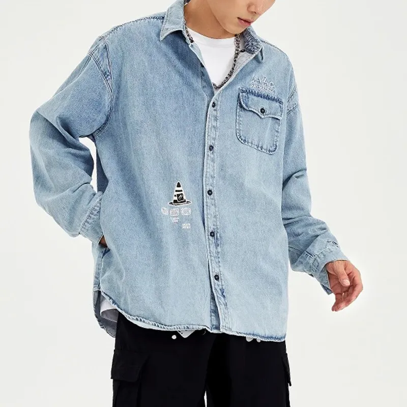 LINING Skateboard Shirts Men Light Blue-5