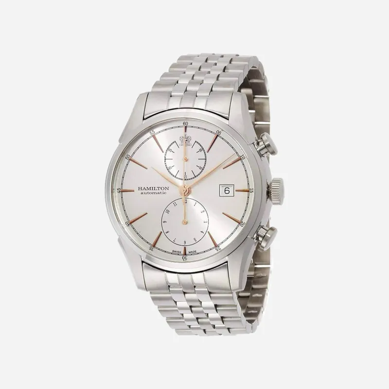HAMILTON Automatic Mechanical Movement Men's Watch Silver Dial-3
