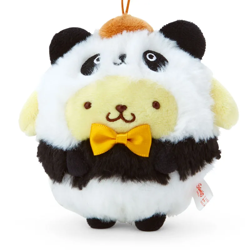Sanrio Pompompurin Panda Collection Dolls Plush Pendant 11cm High-1