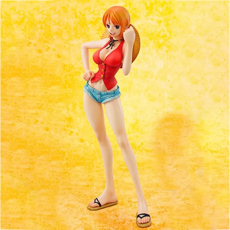 MegaHouse Nami P.o.p One Piece Limited Edition Mugiwara Ver. Scale Figures 22cm-1