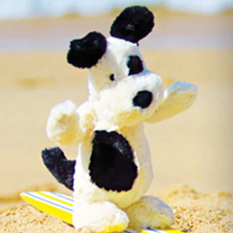 JELLYCAT Bashful Black & Cream Puppy Stuffed Animal-3