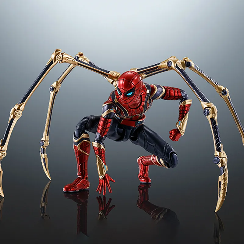 BANDAI SHF Marvel The Avengers Spider Man 3  No Way Home Iron Armor Action Figures-3