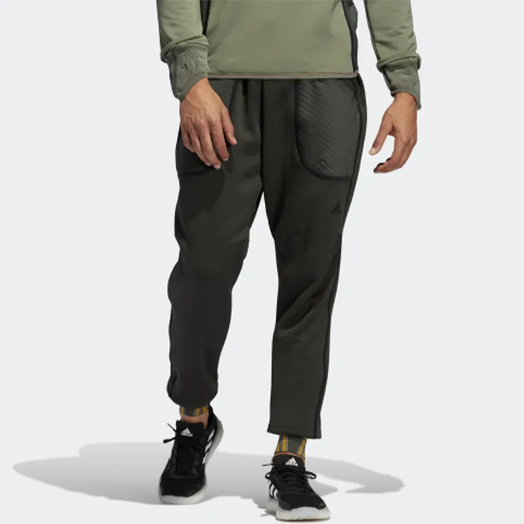 Adidas Knitted Sweatpants Men Deep Earthy Brown-3