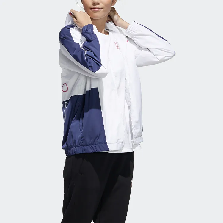 Adidas Neo Jacket Women's White Blue Multicolor-5