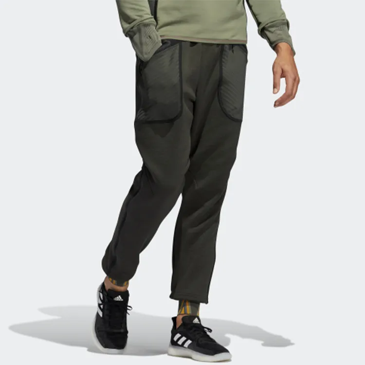 Adidas Knitted Sweatpants Men Deep Earthy Brown-4