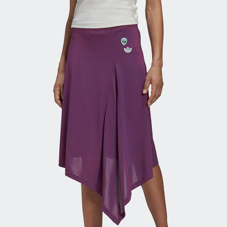 Adidas Originals Casual Long Skirts Women's Purple-2