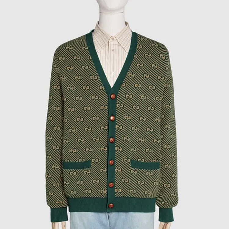 GUCCI Gg Stripe Knitted Cardigan-2