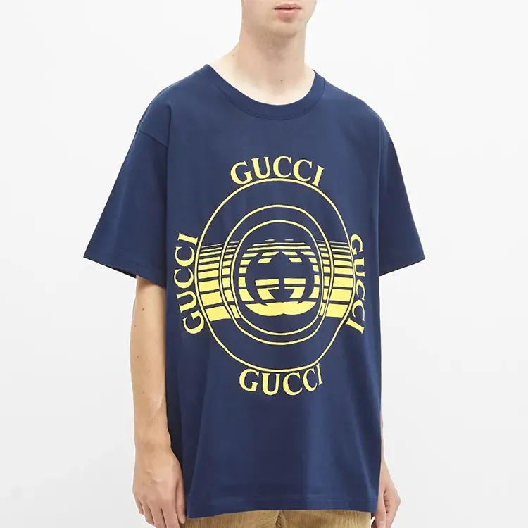 GUCCI T Shirts Men Dark Blue-2