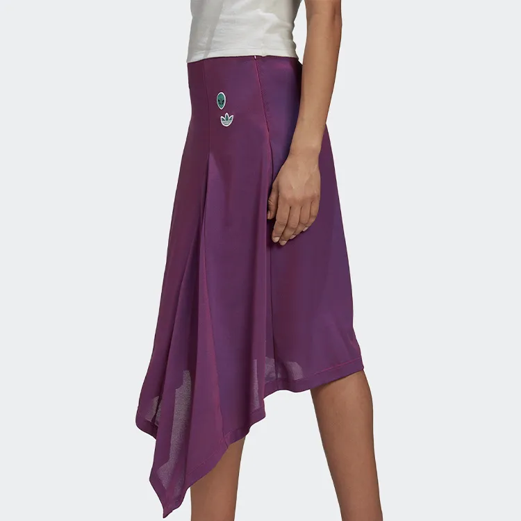 Adidas Originals Casual Long Skirts Women's Purple-4