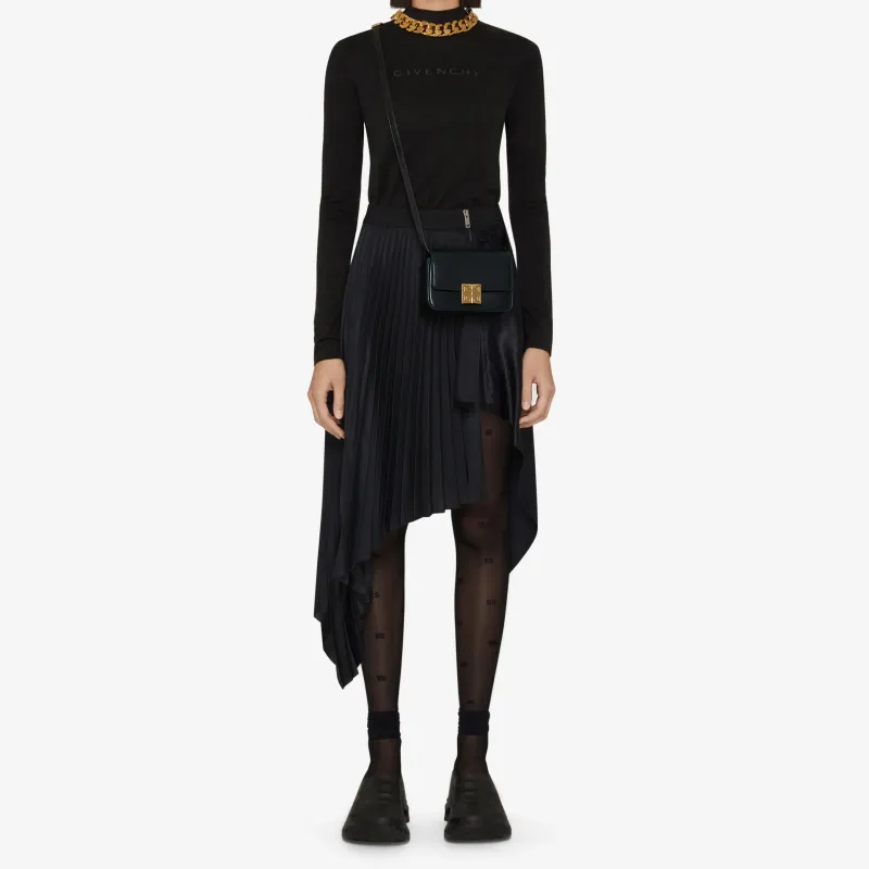 GIVENCHY 4G Cow Leather Shoulder Bag, Crossbody Bag Small Size Women's Black-5