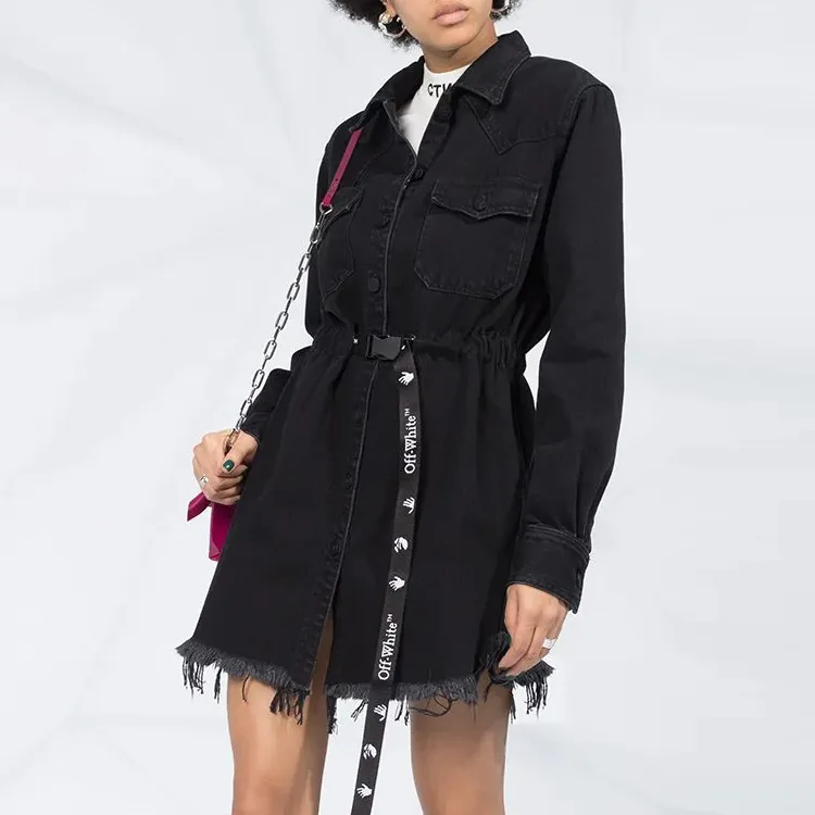 OFF-WHITE FW20 Long-Sleeved Dresses Women's Black-2