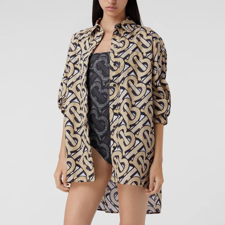 Burberry Shirts Women's Dark Beige-1