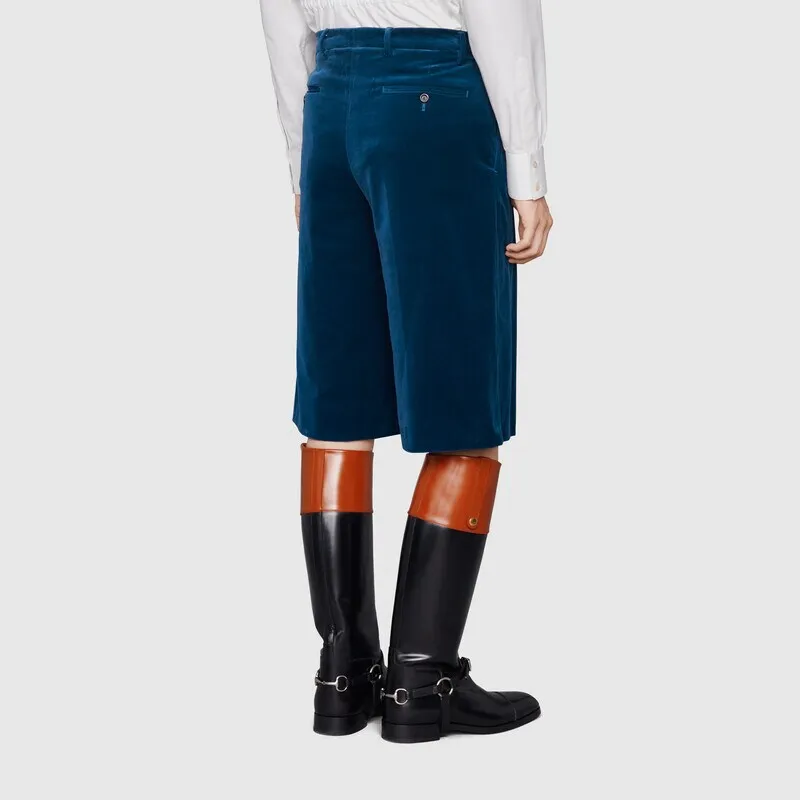 GUCCI Pleated Velvet Shorts-3