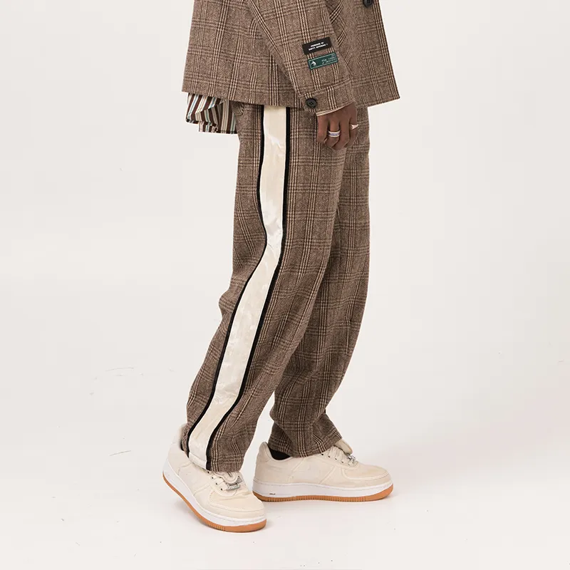 EMPTY REFERENCE Casual Pants Unisex Coffee-3