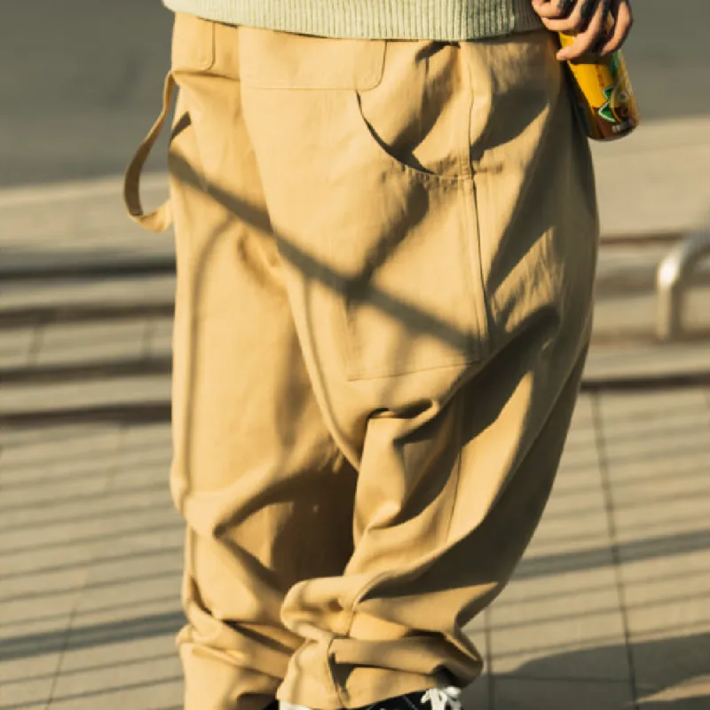 ROARINGWILD Casual Pants Fall Unisex Khaki-2