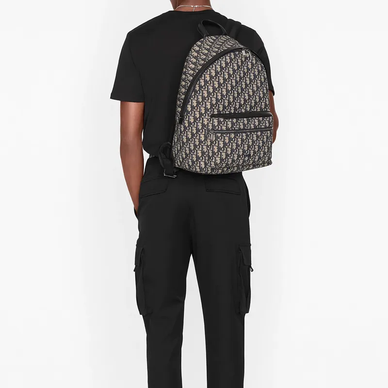 DIOR Canvas Backpack Regular Men's Beige-5