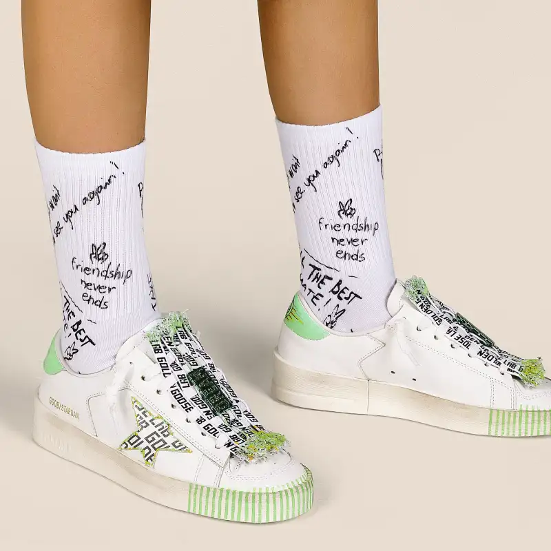 Golden Goose Stardan Low Top Stylish Skateboarding Shoes Men's White Designer Collaboration Edition-5