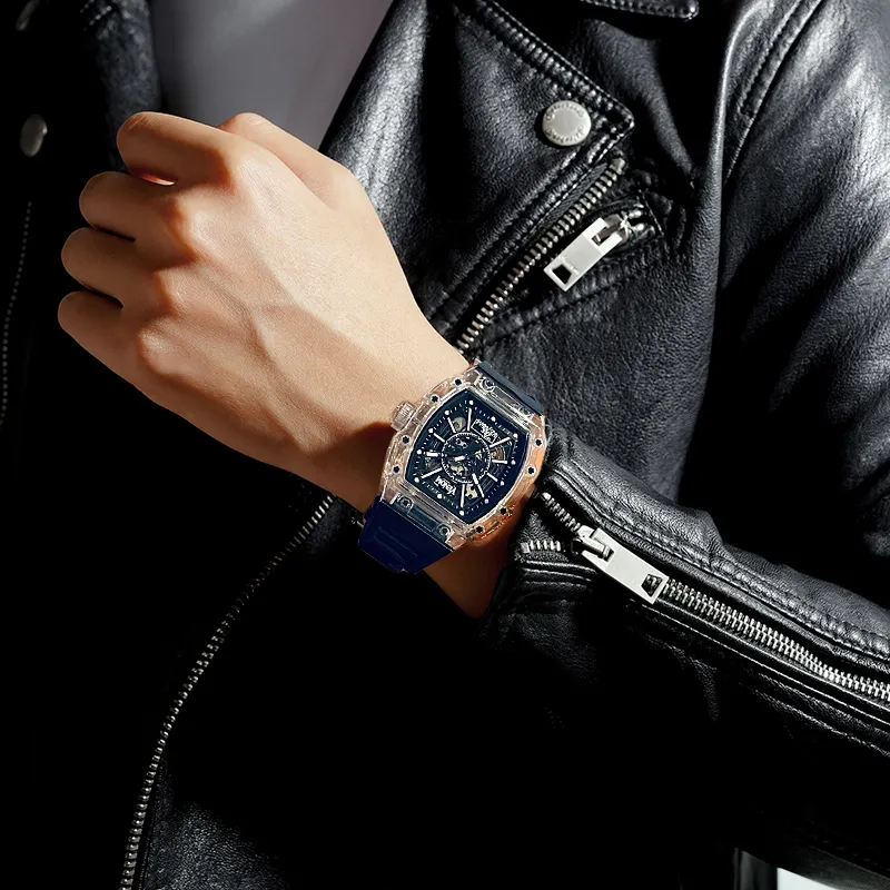 MARVEL Hero Collection Mechanical Movement Silicone Strap Watch Men's Watches Black Dial M-6072-1
