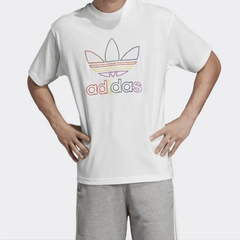Adidas Originals Set in Sleeve T Shirt Men's White-2