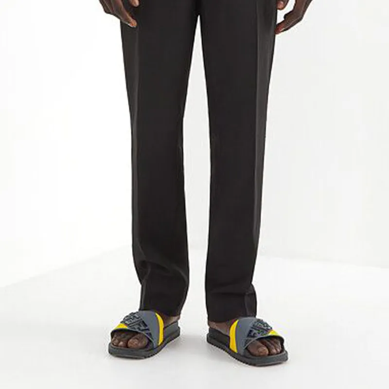 FENDI Slides Multicolor Grey Yellow-5
