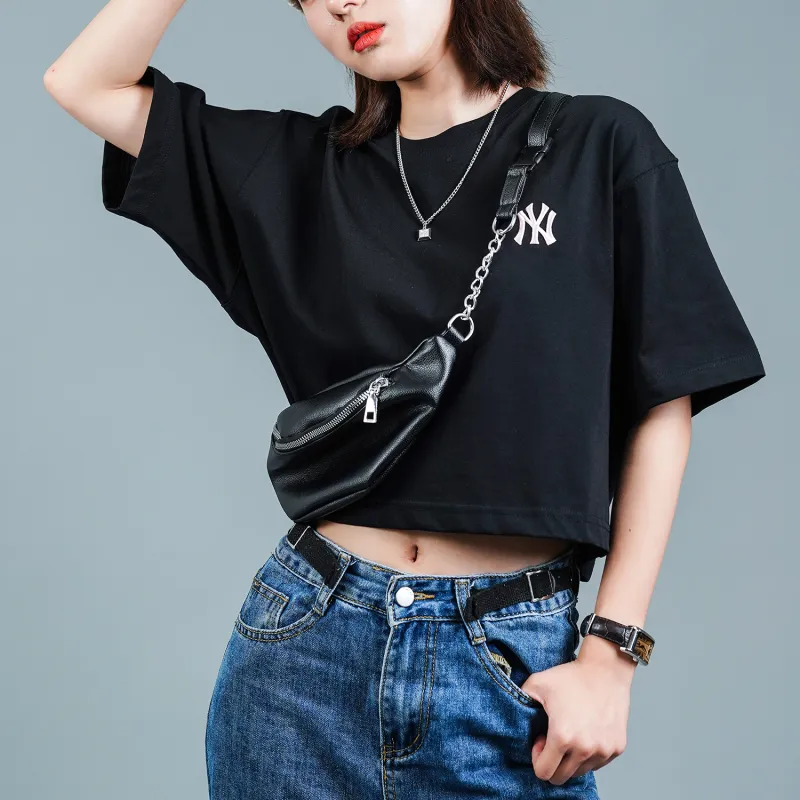 MLB Straight T Shirt Women's Black-4