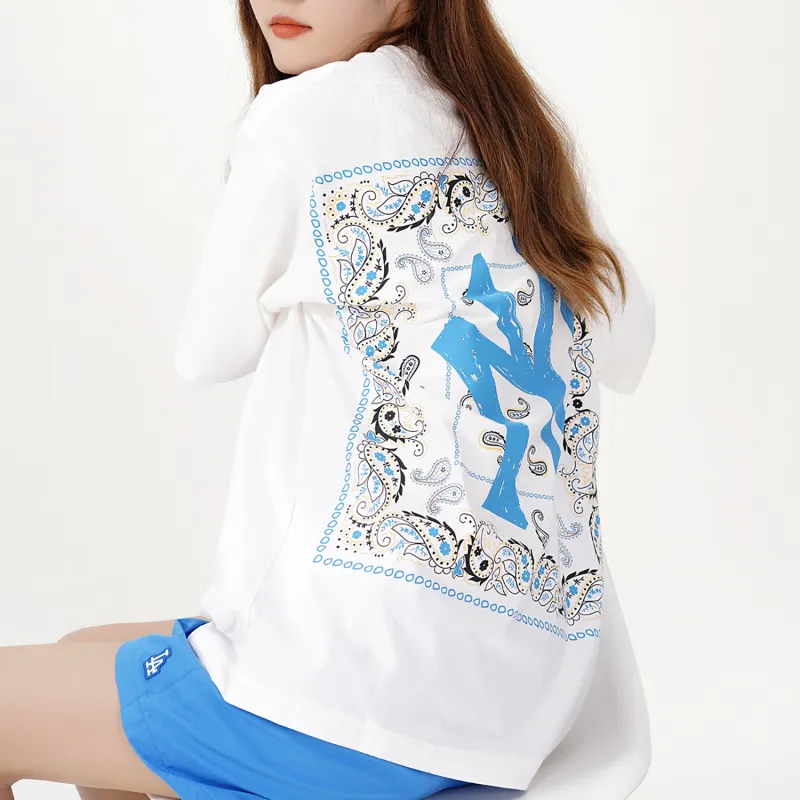 MLB Cashew Flower T Shirts Unisex White-5