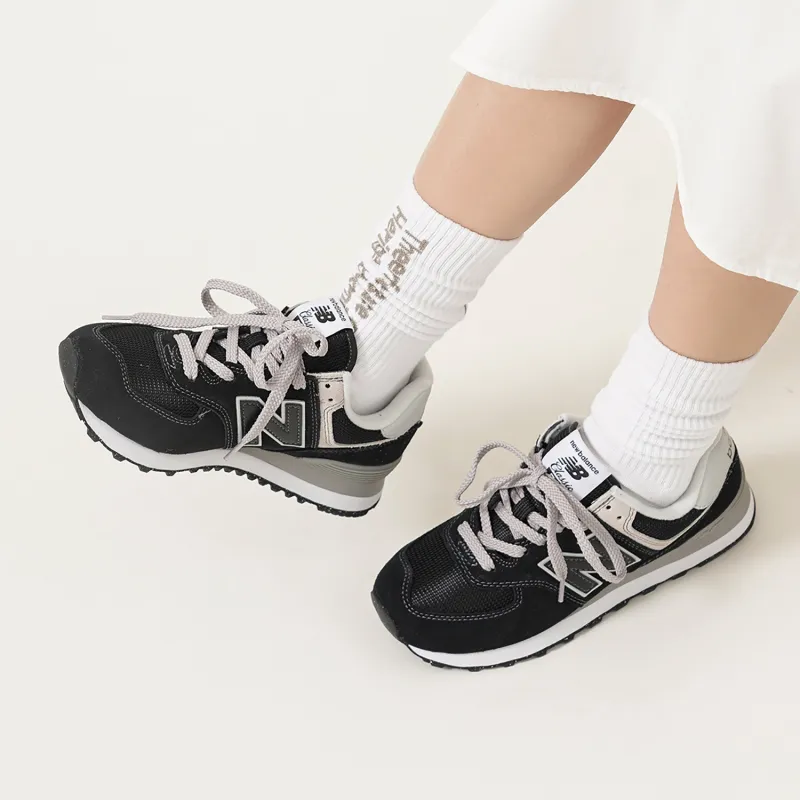 New Balance 574 Black White-6