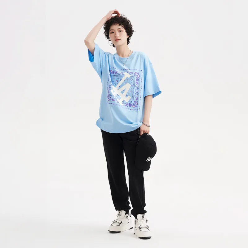 MLB Set-in Sleeve T-Shirt Unisex Light Blue-5