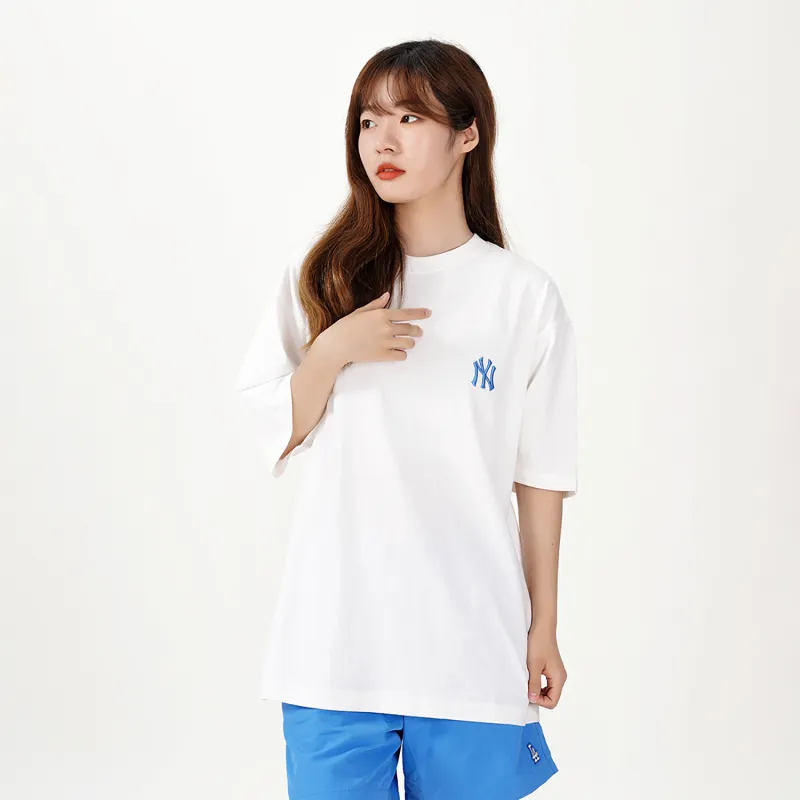 MLB Cashew Flower T Shirts Unisex White-4