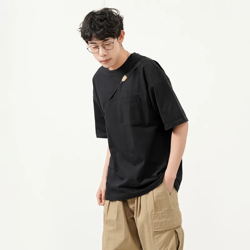 New Balance Drop Shoulder Sleeve T Shirt Unisex Black-3